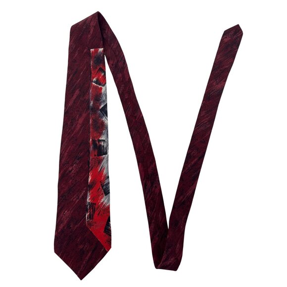 Pierre Balmain Paris‎ Couture Vintage 100% Silk Lot of 2 Ties USA Blue Red Gray - Picture 7 of 10